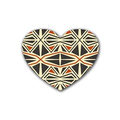 Abstract Geometric Design    Rubber Coaster (heart) by Eskimos