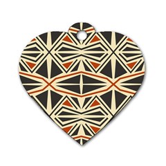 Abstract Geometric Design    Dog Tag Heart (one Side) by Eskimos