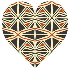 Abstract Geometric Design    Wooden Puzzle Heart by Eskimos