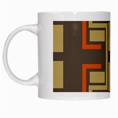 Abstract Geometric Design    White Mug by Eskimos