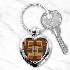 Abstract Geometric Design    Key Chain (heart) by Eskimos