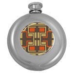 Abstract geometric design    Round Hip Flask (5 oz) Front