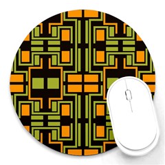 Abstract Geometric Design    Round Mousepads by Eskimos