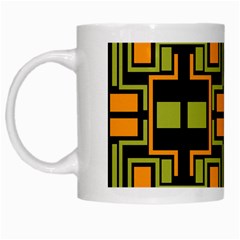 Abstract Geometric Design    White Mug by Eskimos