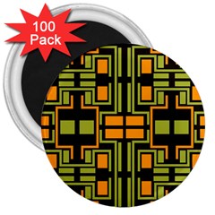 Abstract Geometric Design    3  Magnets (100 Pack) by Eskimos