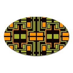 Abstract Geometric Design    Oval Magnet by Eskimos