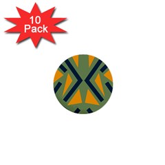 Abstract geometric design    1  Mini Buttons (10 pack) 