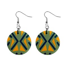 Abstract geometric design    Mini Button Earrings