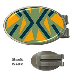 Abstract geometric design    Money Clips (Oval) 