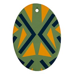 Abstract geometric design    Oval Ornament (Two Sides)