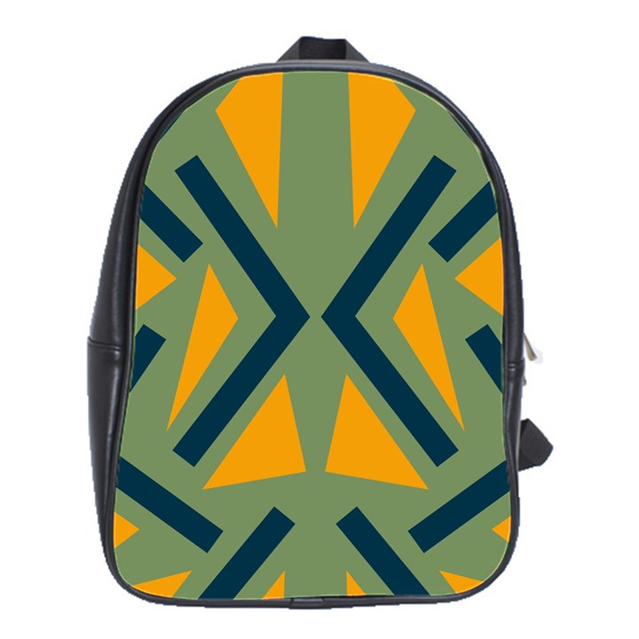 Abstract geometric design    School Bag (Large)