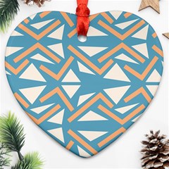 Abstract Geometric Design    Heart Ornament (two Sides) by Eskimos