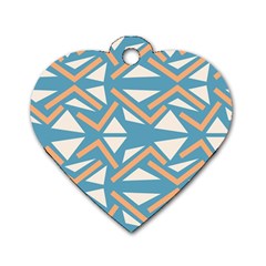 Abstract Geometric Design    Dog Tag Heart (two Sides) by Eskimos