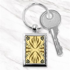 Folk Flowers Print Floral Pattern Ethnic Art Key Chain (rectangle) by Eskimos