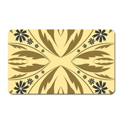 Folk Flowers Print Floral Pattern Ethnic Art Magnet (rectangular) by Eskimos