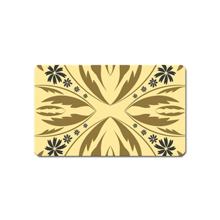 Folk flowers print Floral pattern Ethnic art Magnet (Name Card)