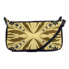 Folk Flowers Print Floral Pattern Ethnic Art Shoulder Clutch Bag by Eskimos