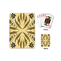 Folk Flowers Print Floral Pattern Ethnic Art Playing Cards Single Design (mini) by Eskimos