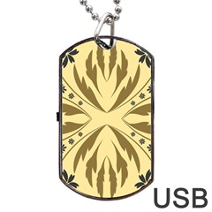 Folk Flowers Print Floral Pattern Ethnic Art Dog Tag Usb Flash (one Side) by Eskimos