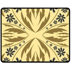 Folk Flowers Print Floral Pattern Ethnic Art Double Sided Fleece Blanket (medium)  by Eskimos