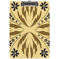 Folk Flowers Print Floral Pattern Ethnic Art A4 Clipboard by Eskimos