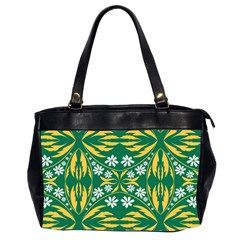 Folk Flowers Print Floral Pattern Ethnic Art Oversize Office Handbag (2 Sides) by Eskimos