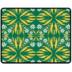 Folk Flowers Print Floral Pattern Ethnic Art Double Sided Fleece Blanket (medium)  by Eskimos