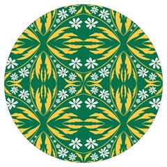 Folk Flowers Print Floral Pattern Ethnic Art Round Trivet