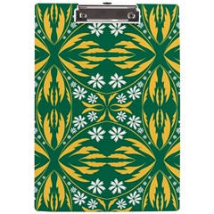 Folk Flowers Print Floral Pattern Ethnic Art A4 Clipboard by Eskimos