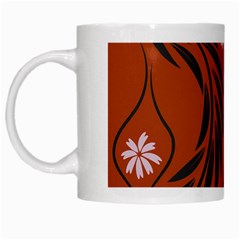 Folk Flowers Print Floral Pattern Ethnic Art White Mug by Eskimos