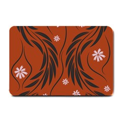 Folk Flowers Print Floral Pattern Ethnic Art Small Doormat  by Eskimos