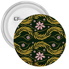 Folk Flowers Print Floral Pattern Ethnic Art 3  Buttons by Eskimos