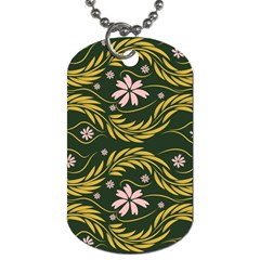 Folk Flowers Print Floral Pattern Ethnic Art Dog Tag (two Sides) by Eskimos