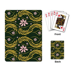 Folk Flowers Print Floral Pattern Ethnic Art Playing Cards Single Design (rectangle) by Eskimos