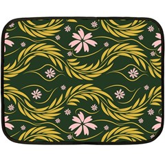 Folk Flowers Print Floral Pattern Ethnic Art Fleece Blanket (mini) by Eskimos