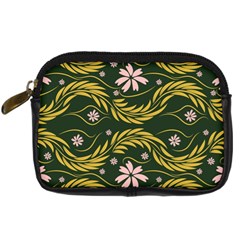 Folk Flowers Print Floral Pattern Ethnic Art Digital Camera Leather Case by Eskimos