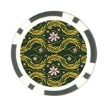 Folk flowers print Floral pattern Ethnic art Poker Chip Card Guard (10 pack) Front