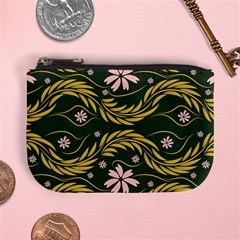 Folk Flowers Print Floral Pattern Ethnic Art Mini Coin Purse by Eskimos