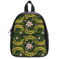 Folk Flowers Print Floral Pattern Ethnic Art School Bag (small) by Eskimos