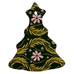 Folk Flowers Print Floral Pattern Ethnic Art Christmas Tree Ornament (two Sides) by Eskimos