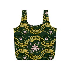 Folk Flowers Print Floral Pattern Ethnic Art Full Print Recycle Bag (s) by Eskimos