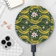 Folk Flowers Print Floral Pattern Ethnic Art Wireless Charger