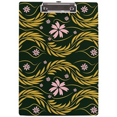 Folk Flowers Print Floral Pattern Ethnic Art A4 Clipboard by Eskimos