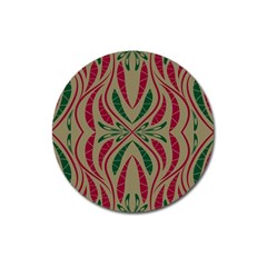 Folk Flowers Print Floral Pattern Ethnic Art Magnet 3  (round) by Eskimos