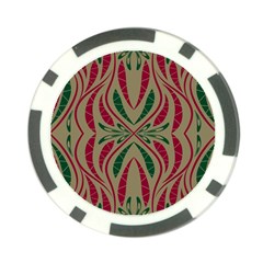 Folk Flowers Print Floral Pattern Ethnic Art Poker Chip Card Guard (10 Pack) by Eskimos