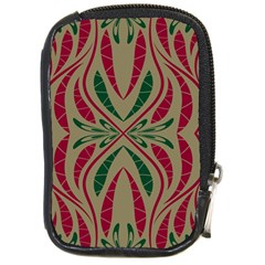 Folk Flowers Print Floral Pattern Ethnic Art Compact Camera Leather Case by Eskimos