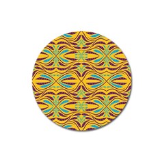 Folk Flowers Print Floral Pattern Ethnic Art Magnet 3  (round) by Eskimos