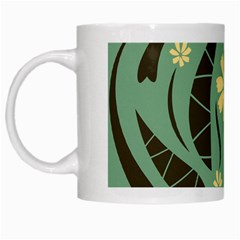 Folk Flowers Print Floral Pattern Ethnic Art White Mug by Eskimos