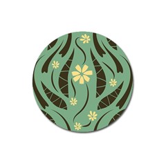 Folk Flowers Print Floral Pattern Ethnic Art Magnet 3  (round) by Eskimos