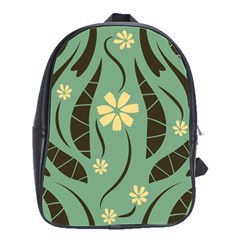 Folk Flowers Print Floral Pattern Ethnic Art School Bag (large) by Eskimos